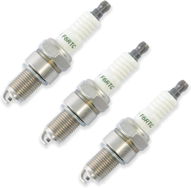 KIKITE F6RTC Spark Plug (3 Pack) F6RTC F6TC NGK BPR6ES BP6ES WR6DC RN9YC,Compatible with Honda Gx160 Gx200 GX270 Gx390 Predator 212 Champion Generac Generator fit for MTD 951-10292/751-10292 - Image 1
